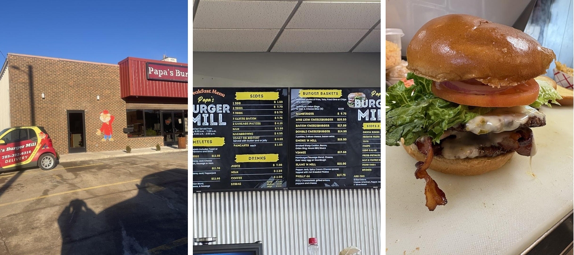 Papa's Burger Mill Menu